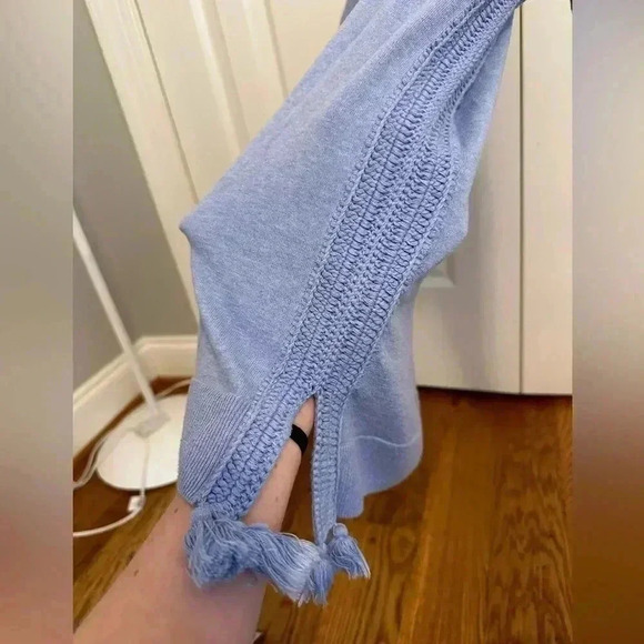 LILLY PULITZER Coolmax Damara Sweater Crochet Side Tassels Women Size S - Picture 4 of 10